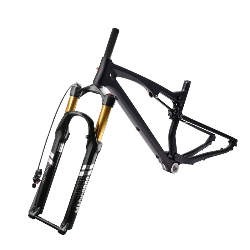 High-Strength 100mm 120mm 140mm Suspension Bicycle Fork 15*110mm Pitch Air Fork Magnesium Alloy Travel MAGICBROS MG-FK341T for