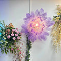 Custom Huge Poppy Electric Opening/Closing Induction Artificial Flower Artistic 10 Colors Floor Atmosphere Light Wedding