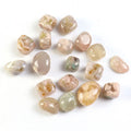 100g/ Bag New Engraved Carving Nugget Tumble Flower Sakura Agate Shaped Crystal  Healing Gem Stone for Gift Home Decoration