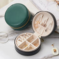 Mini Pu Leather Travel Jewelry Box Portable Zipper Closure for Earrings for Display Storage