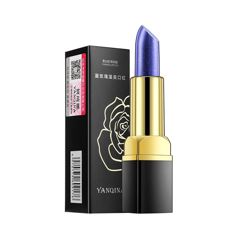YANQINA Lip Gloss Magic Color Change Lipstick Set Private Label Temperature Color Changing Lip Stain Blue Changed Into Pink MSDS