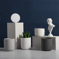 Cylinder Matte Mini Desktop Indoor Modern Ceramic Succulent Flower Pots for Plants