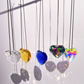 45mm Big Wholesale New Hot Sale Light Prism Moon Pendant Kit for Window Handmade Craft Supplies K9 Crystal Heart Suncatcher