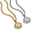 Hot Selling Fashion 18k Gold Plated Necklace Stainless Steel Jewelry Hand Pendant Crystal Necklace for Men Women