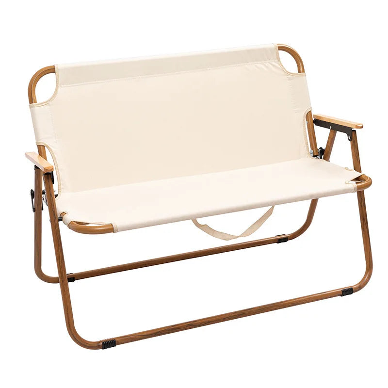 CooSport Fitness Outdoor Portable Aluminum Frame Double Folding Chair Eco-Friendly Lightweight Camping Beach Picnic Dining Park