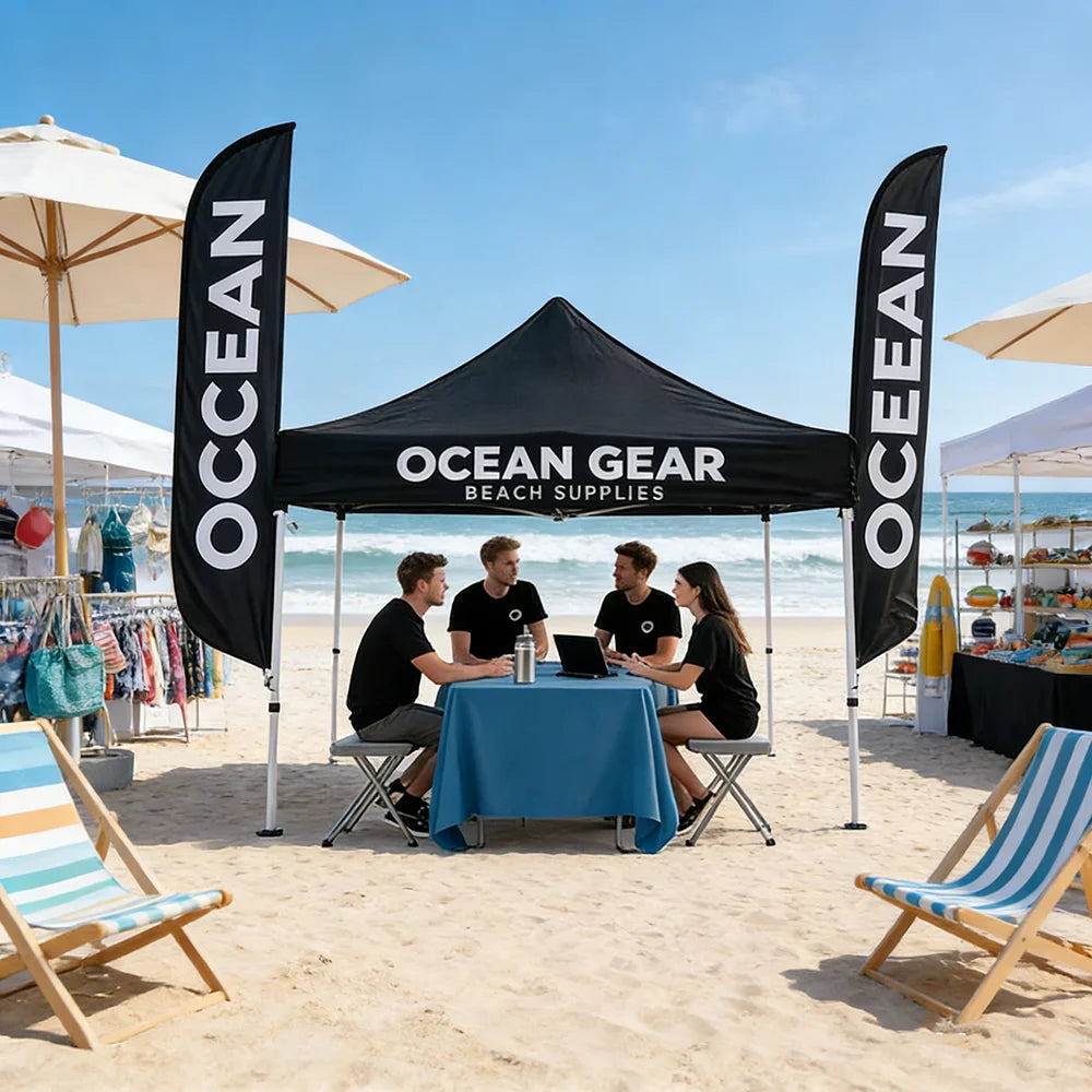 The Heavy - Duty Outdoor Foldable and Portable Custom Canopy 10x10 Tents for Events Produced by Sunshine Custom Canopy Tent