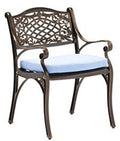 Outdoor Corrosion Resistant Leisure Mesh Eyepad Furniture Deluxe Garden Dining Room Cast Aluminum Chairs and Table