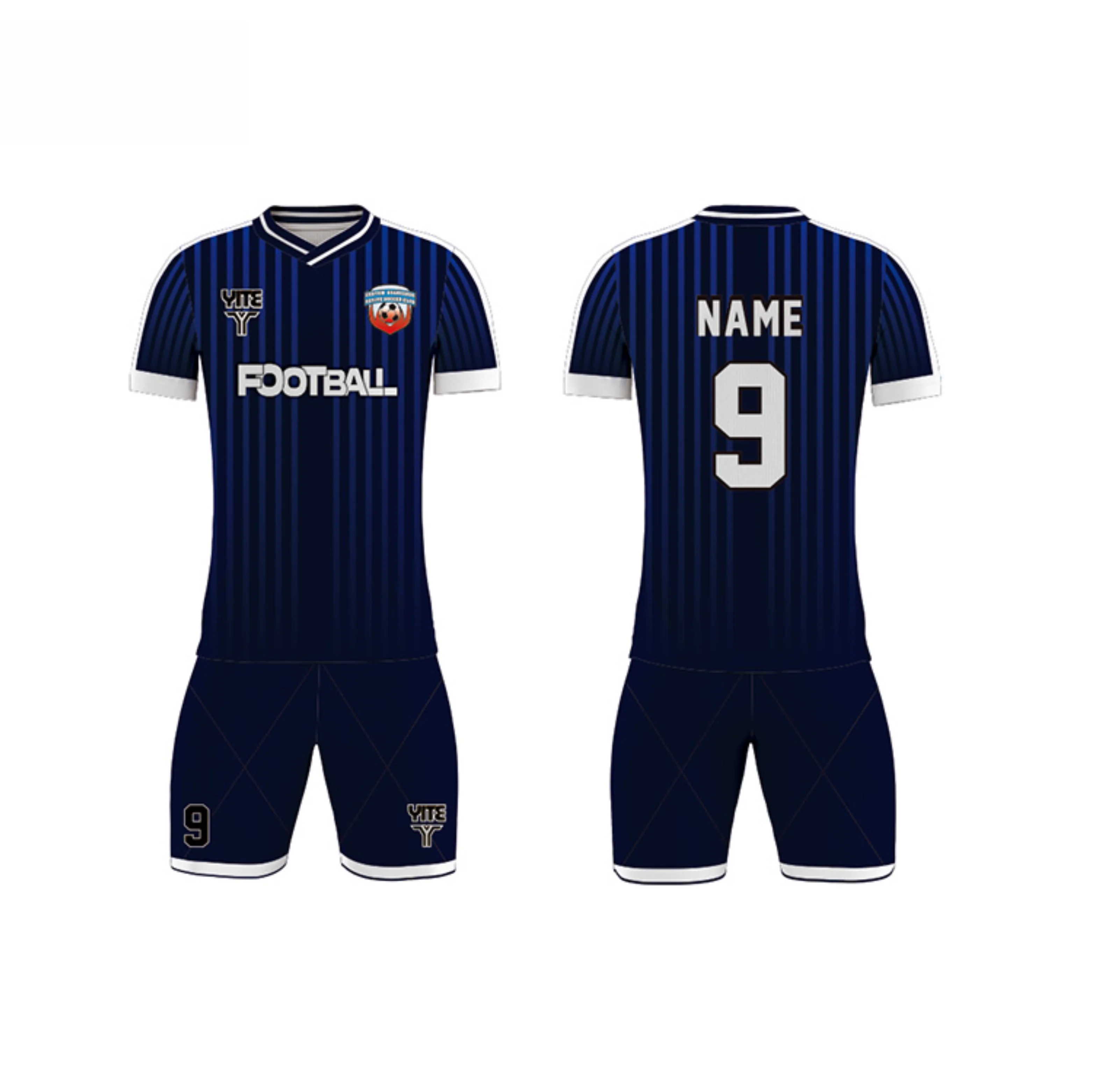Custom Football Jersey for Team and Club Full Color Asia Wholesale Kids 2023 Soccer Uniform
