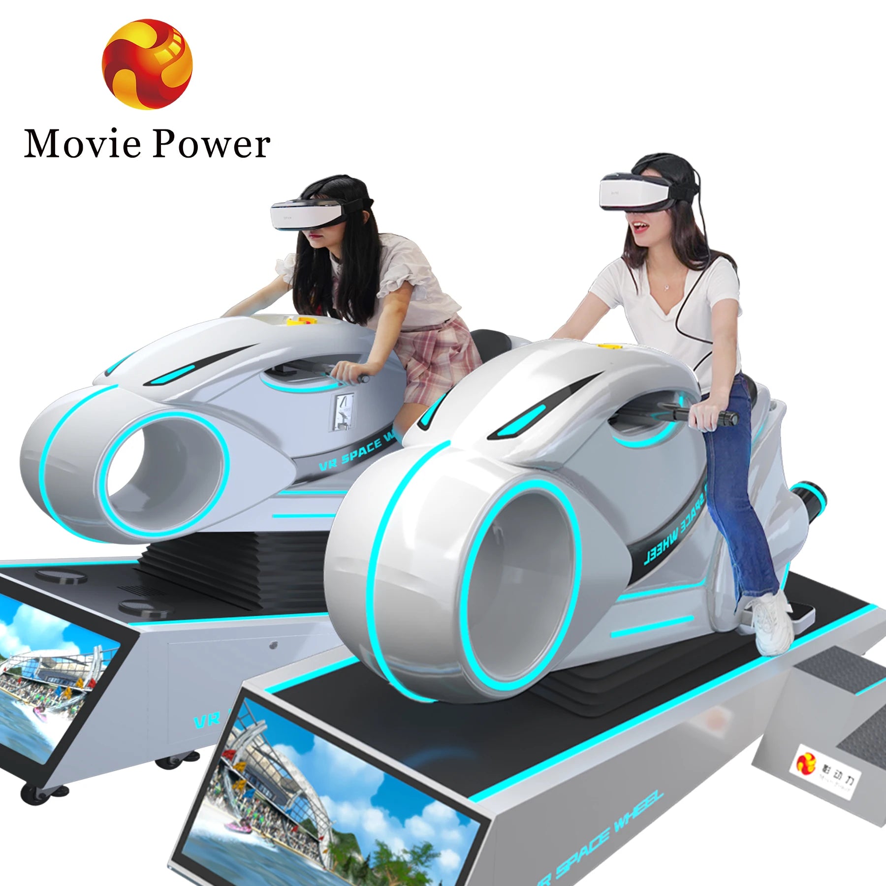 Entertainment Center Coin Operate Arcade Game Machine Racing Car Ride VR Motor VR Space Wheel for Kids and Adults
