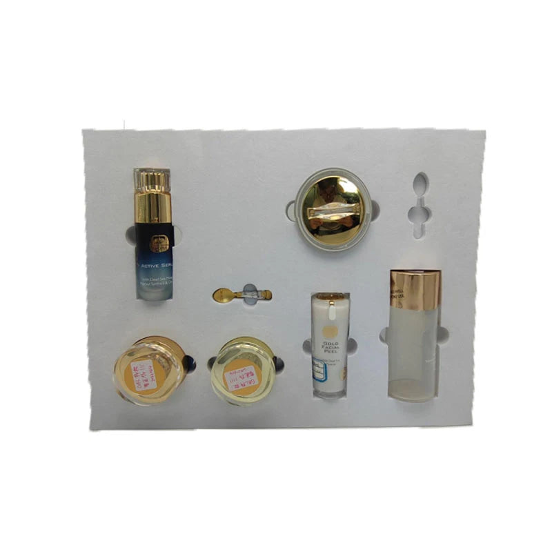 Environmental and Ecological White Velvet Fabric on Face Custom Eva Tray Design Die Cut EVA Insert Molded Foam Tray