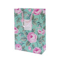 Wholesale Beautiful Floral Printed Favor Paper Bags with Offset Printing Recyclable Cotton Rope Handle for Supermarket Shopping