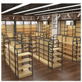 Cheap Heavy Duty Metallic Double-Sided Adjustable Height Store Shelf Hook Stand Guangzhou Standee Shop Display Rack for
