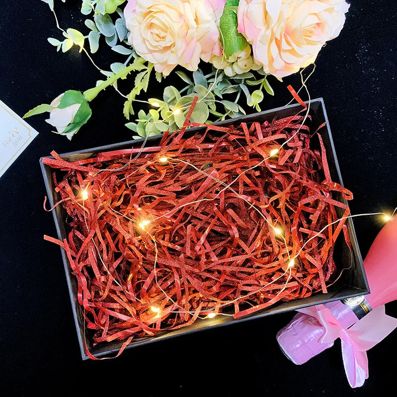 Wholesale Glitter Shredded Paper for Gift Box Filler Packaging Supplies