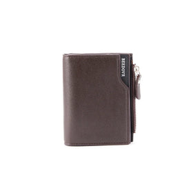 Business Style Zipper Men's Wallet Pu Leather Wallet Money Bag Credit Card Holders Dollar Bill Wallet Clutch Purse for Boy Use