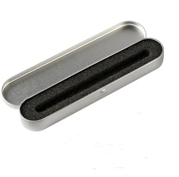 Custom logo Hinged Metal Tin Box Tinplate Box Simple Metal Pen Case Gift Packing Pen Box