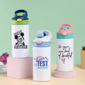 Topjlh Sublimation Tumbler with Lid and Straw 12oz Kids Sublimation Water Bottles Stainless Steel Cups for DIY