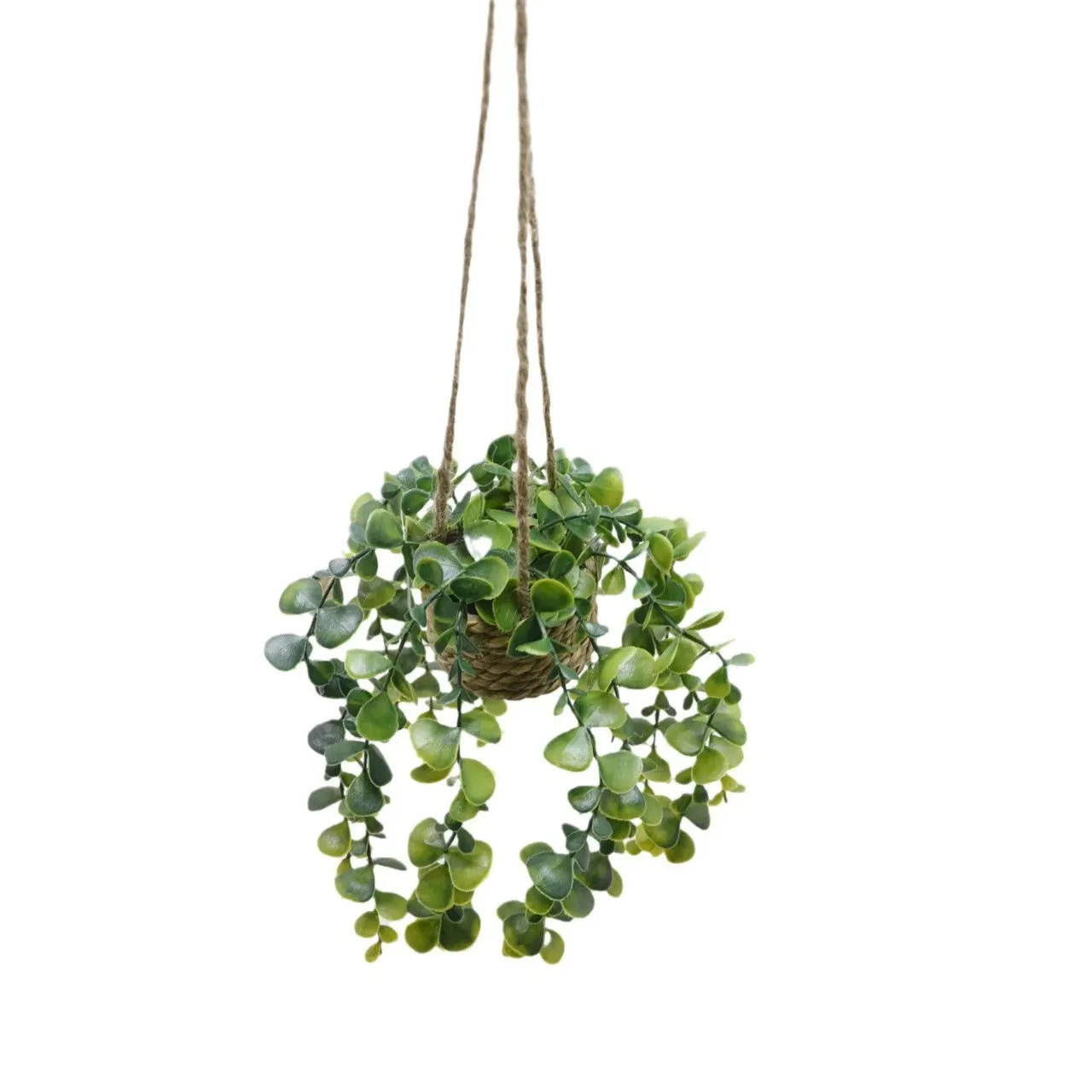 Artificial Eucalyptus Hanging Plants with Basket Plant Potted Greenery for Home Garden Leaves Porch Patio Balcony Room Decor