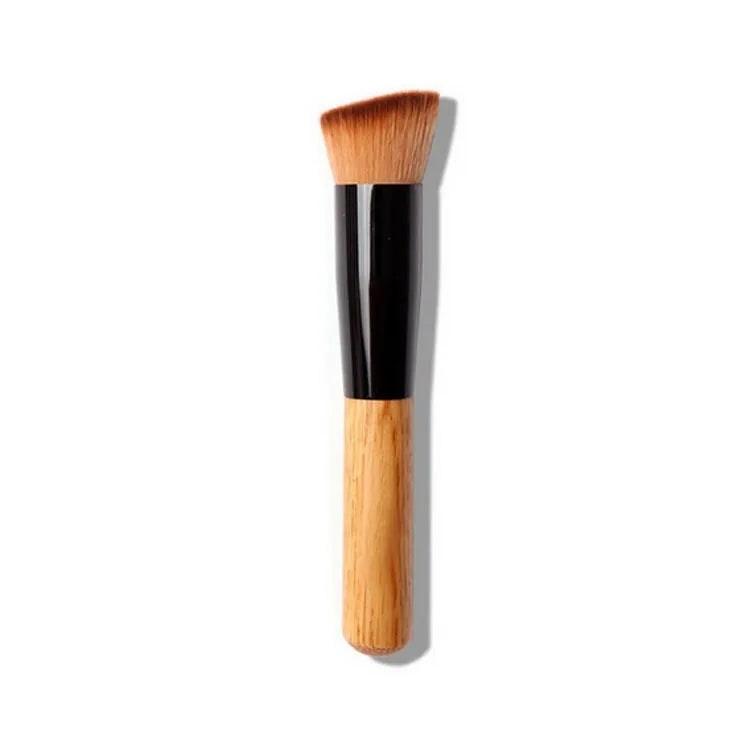 2024 Wholesale Wooden Makeup Brush Stand with ABS Foundation and Concealer Face Makeup Brush
