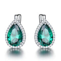 Sell Well New Type Cubic Zirconia Emerald Gemstone Earring Fashion Silver Earings for Women 2022