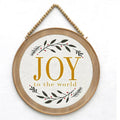 Farmhouse Christmas Round Eco-friendly Wood Plaque Wall Hanging Sign