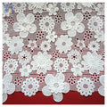 YX927 China Wholesale Embroidery White Lace Fabric 3D Decal Flower Water Soluble Nigerian Lace Blouse Fabrics