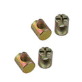 Customized M8 M6 M10 M20 M5 X 10mm Barrel Nut Dual Hole Zinc Plated Iron Slotted Drive Cross Dowel Slotted Barrel Nuts