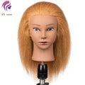 Cosmetology Mannequin Head Curly Real Hair Training Barber Dolls Manikin Model for Practice for Sale