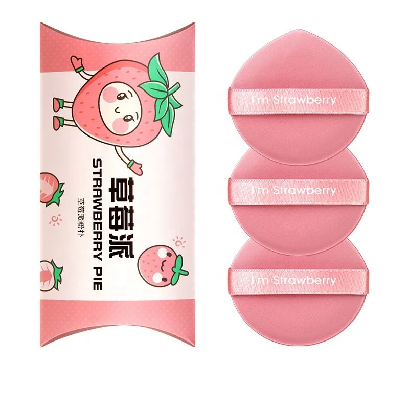 Custom Logo Foundation Concealer Cosmetic Beauty Makeup Skinny Tap Puff Finger Puff Mini Korean Makeup Powder Puff Made Sponge