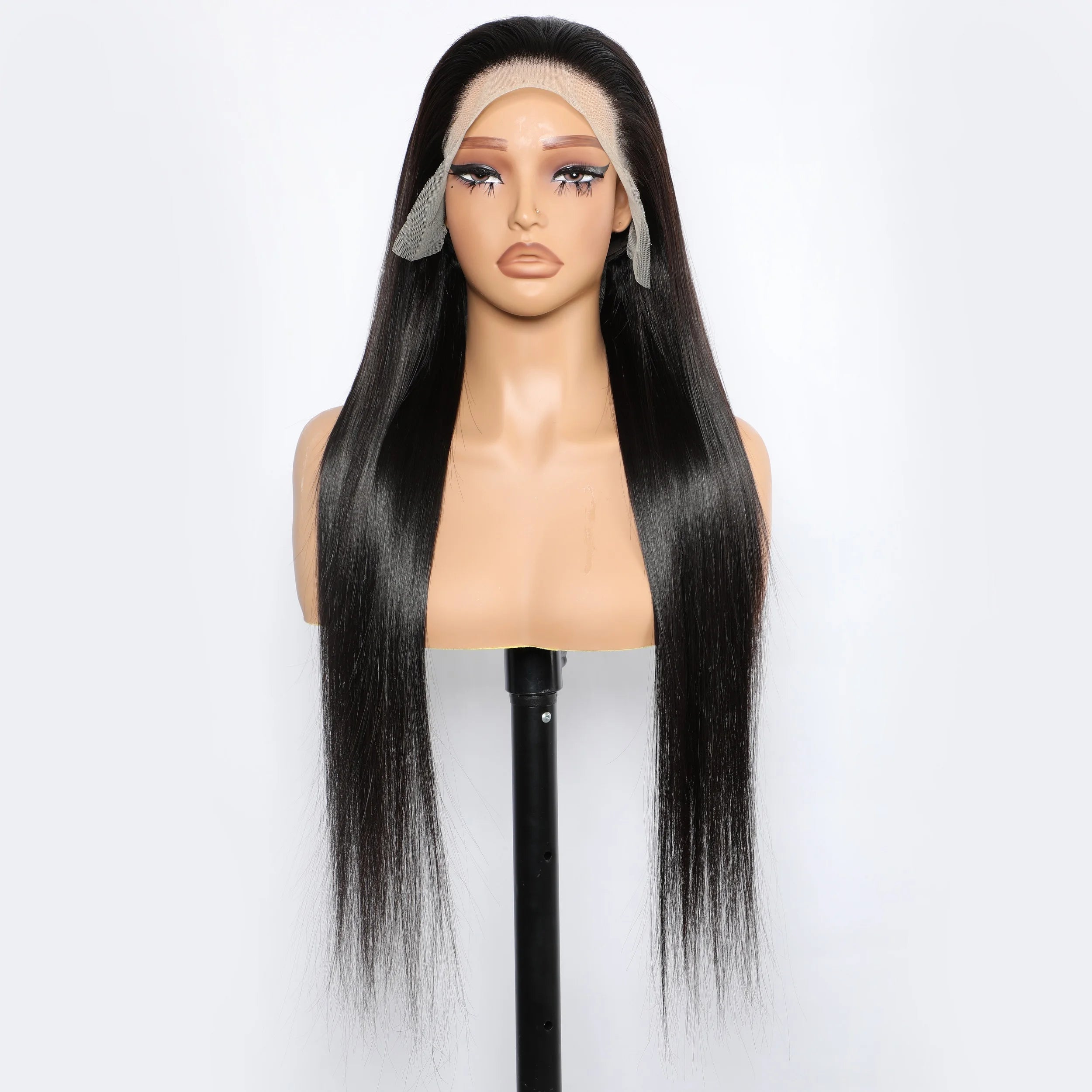 Ready to Ship Cheap Chinese Human Hair 13*4 Transparent Lace Front Wig Straight Body Water Deep Wave 180% Density Wig for Women