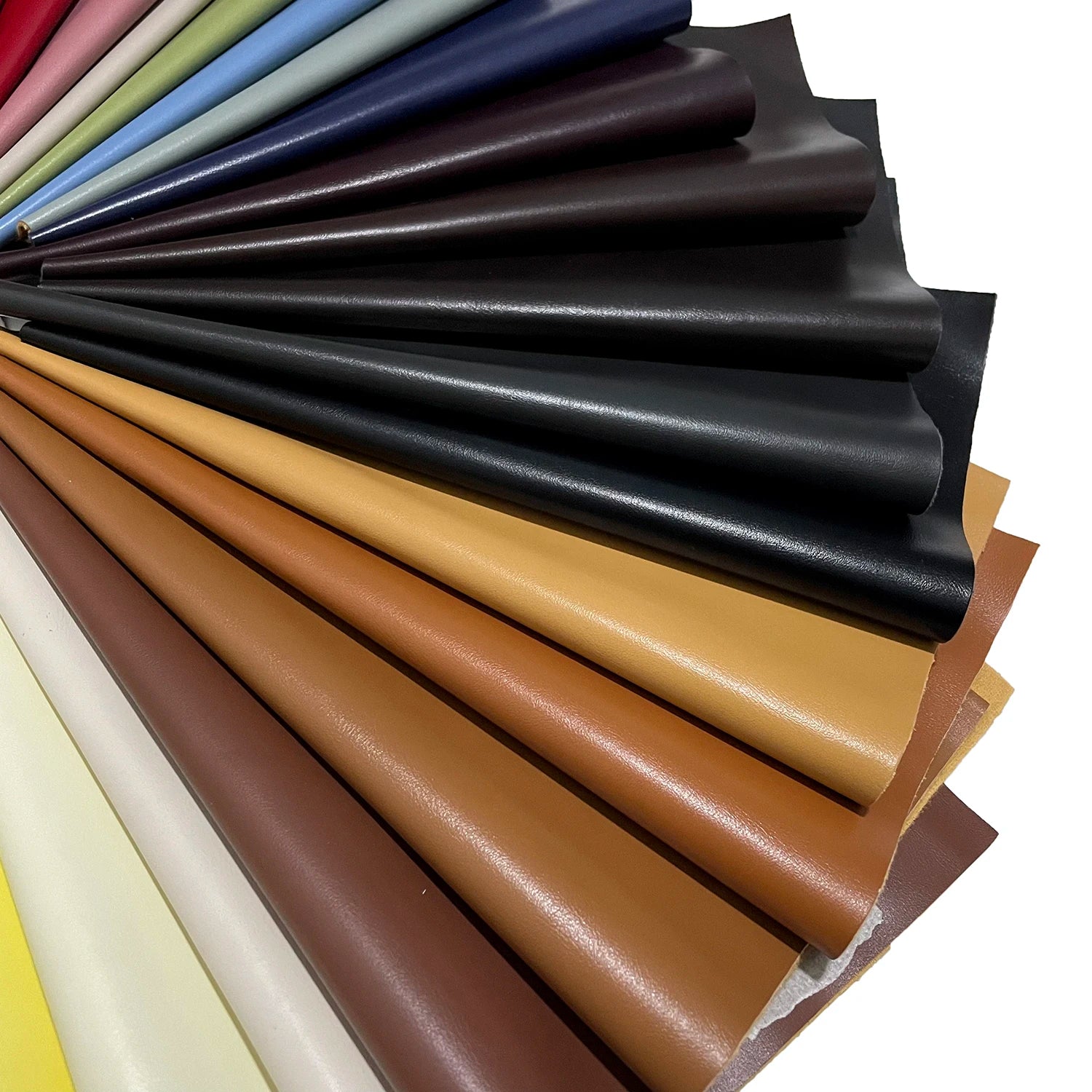 Factory Wholesale Plain Faux Leather Fabric Synthetic Leather for Shoes Leather Products