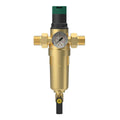 Brass Whole House Back Wash Spin Down Water Filter System with 40 Micron Mesh Filter and Water Pressure Regulator 3 in 1