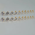 In Stock Dainty 20G White Cubic Zirconia Tragus Cartilage Ear Surgical Steel Piercing