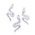 Wholesale Cheap Metal Snake Charms Antique Silver Zinc Alloy Beads Pendants DIY Jewelry Making 26x12MM