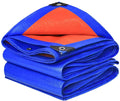 Orange Blue Waterproof HDPE Laminated Medium Weight Plain Tarpaulin 6x6m Eco-Friendly Mesh Fabric Anti-Pull Roof Cover Woven