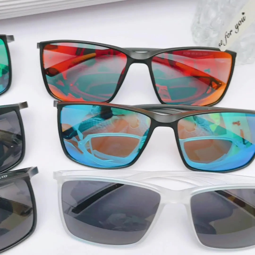 Wholesale Vintage Sports Eyewear Polarized Sunglasses Uv400 Protective Square Frame Mens Sunglasses
