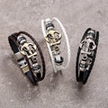 Europe America Man Popular Accessories Alloy Anchor Fashion Bracelet Simple Versatile Multi-layer Wove Leather Bracelet