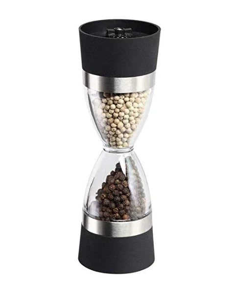 2in1 Hourglass Shape Pepper Grinders Dual-head Sea Salt Pepper Powder Mills Best Spice Shaker Seasoning Muller