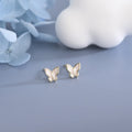 Hot Sale New Design Girl 925 Sterling Silver Jewelry butterfly Stud Cute Earrings