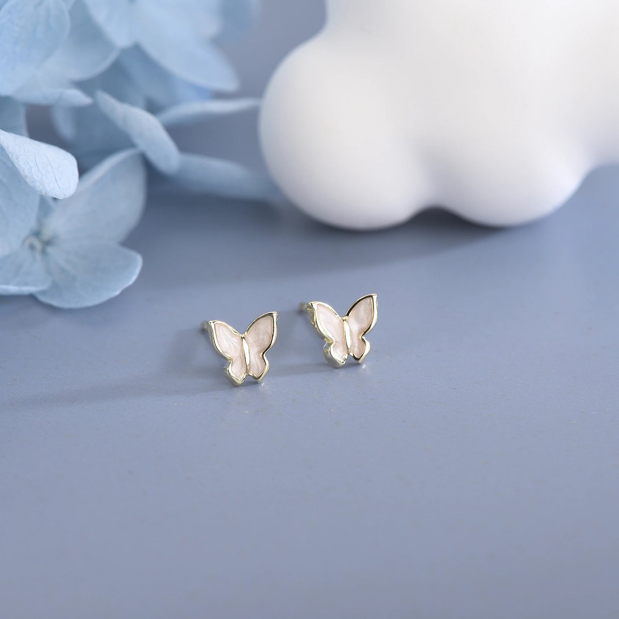 Hot Sale New Design Girl 925 Sterling Silver Jewelry butterfly Stud Cute Earrings