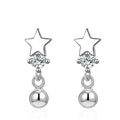 Factory Wholesale 925 Silver Star Earrings for Women Fashion Jewelry Silver-Jewelry Pendientes Drop Earrings