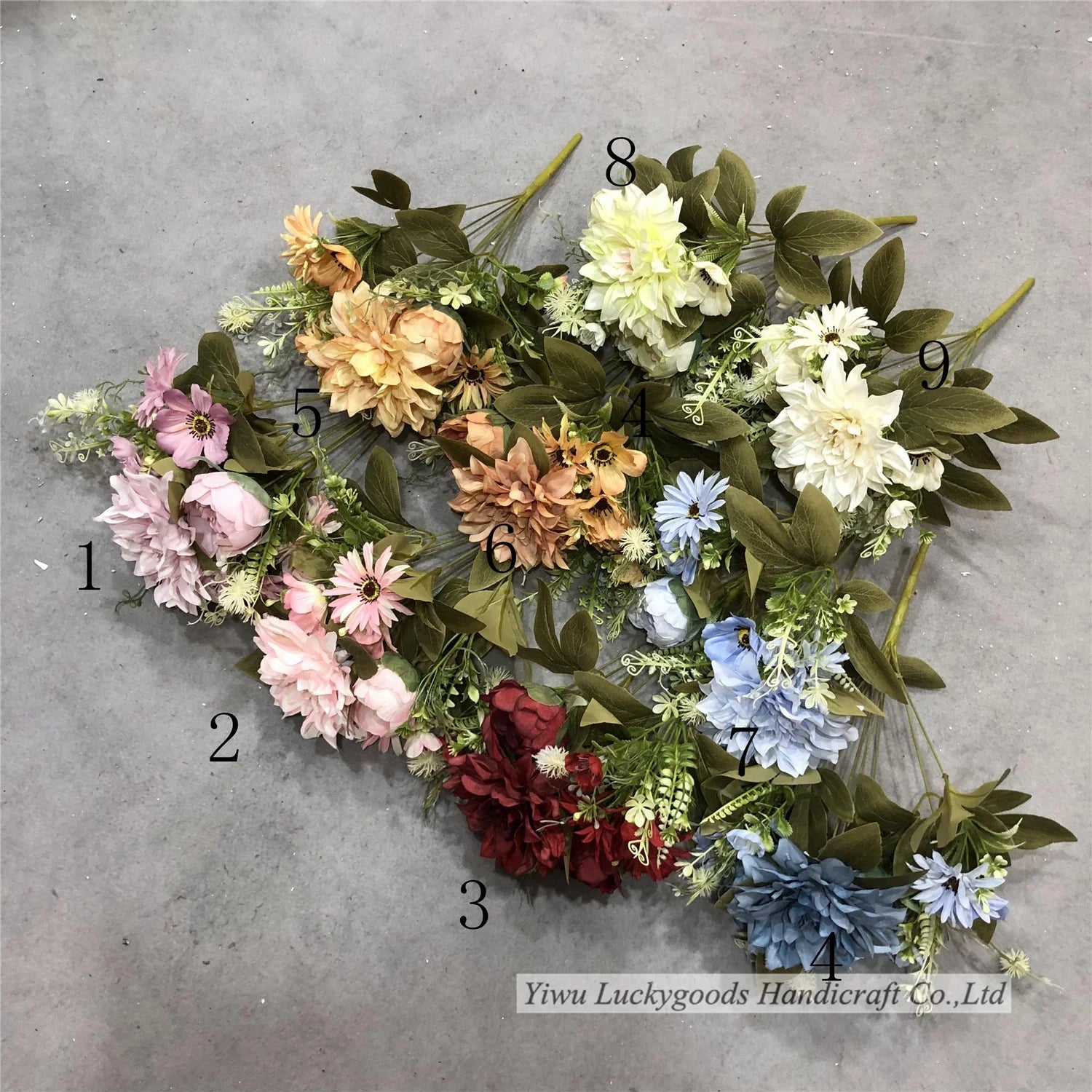 BH210313-54 Luckygoods New Design Artificial Flowers Bouquet Decorative Flowers & Wreaths for Wedding