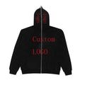 Hot Sale Professional Custom Solid Full Face Zip Hoodie for Men Autumn Polyester/Cotton