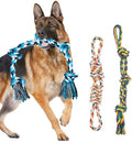 Indestructible Dog Rope Toys for Aggressive Chewers 5 Knots Tug of War Dog Toys for Medium Large Dogs