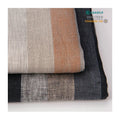 Pure Linen Fabric Woven Spring Summer Yarn Dyed Stripe Shirt Casual Clothing Cars Curtains Bags Beddings Home Textiles Skirts