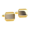 Wholesale Silver Gold Satin Two-Tone Cufflinks Custom Mens Suit Shirt Fashion Accessory Wedding Tuxedo Trendy Jewelry Gift Set