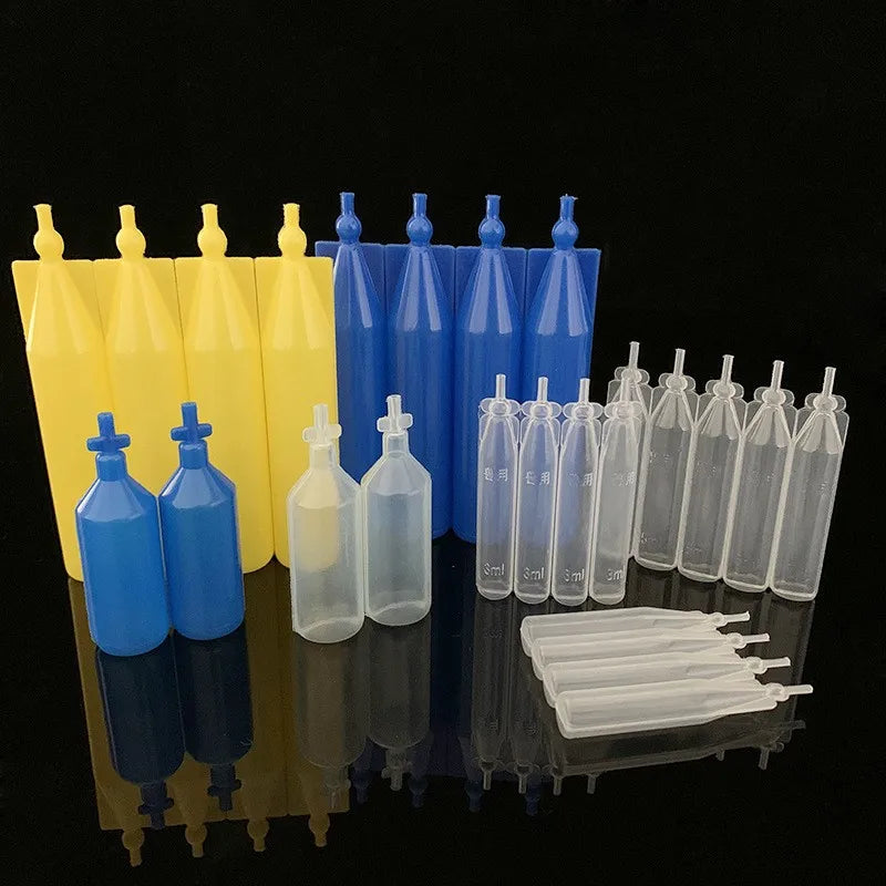 Disposable 2 3 3.5 7 5 10 20ml Blue Yellow clear Eye Drop Bottle Conjoined Glucose Squeeze Bottle Oral Medicine Glue Mini Tubes