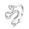 YH Jewellery Factory 925 Sterling Silver Snake Eye Head Shape Ring Bezel Setting CZ 925 Serpiente Rhodium Plated for Weddings