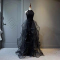 New Party Dress Black Banquet Evening Dress Female New Adult Birthday Slim Student Performance Dress