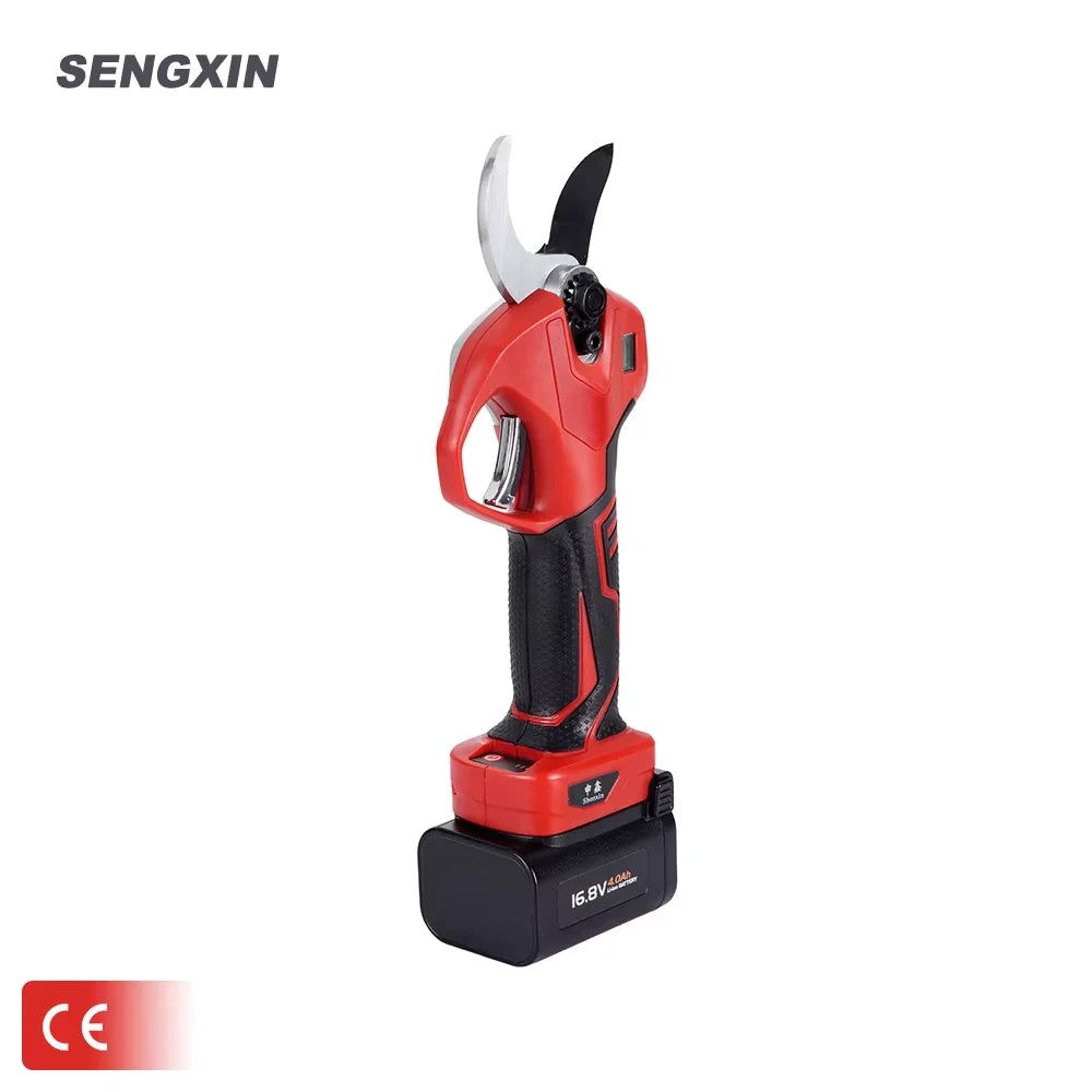 SENGXIN Brushless Motor Cordless Electric Pruning Shears Digital Display 16.8V 4.0Ah Rechargeable Battery 38mm Cutting Capacity