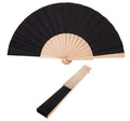 Wholesale 23cm Pure Color Spanish Bamboo Wooden Hand Folding Fan Classic Sport Style Home Decoration Business Gifts Wedding